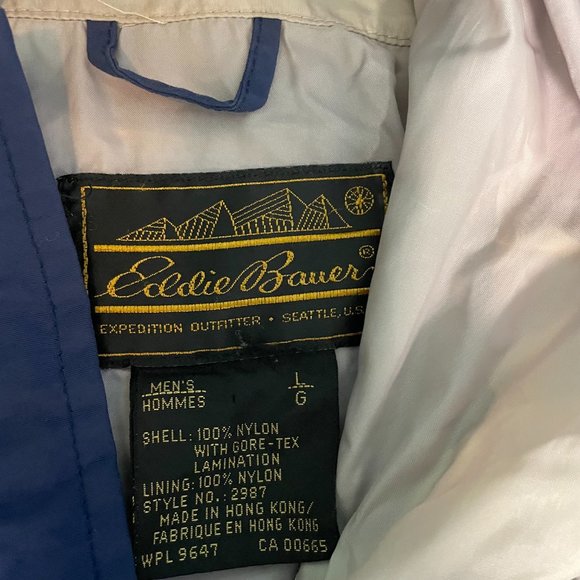 Blue Vintage Eddie Bauer jacket with hoodie - Picture 3 of 9